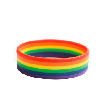 Pulseiras de silicone com pulseiras de silicone para orgulho gay personalizadas baratas